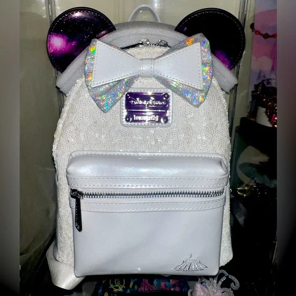 Loungefly Gray and Purple Backpack LOUNGEFLY Nightmare Before Christmas Purple Line Mini  main image 3